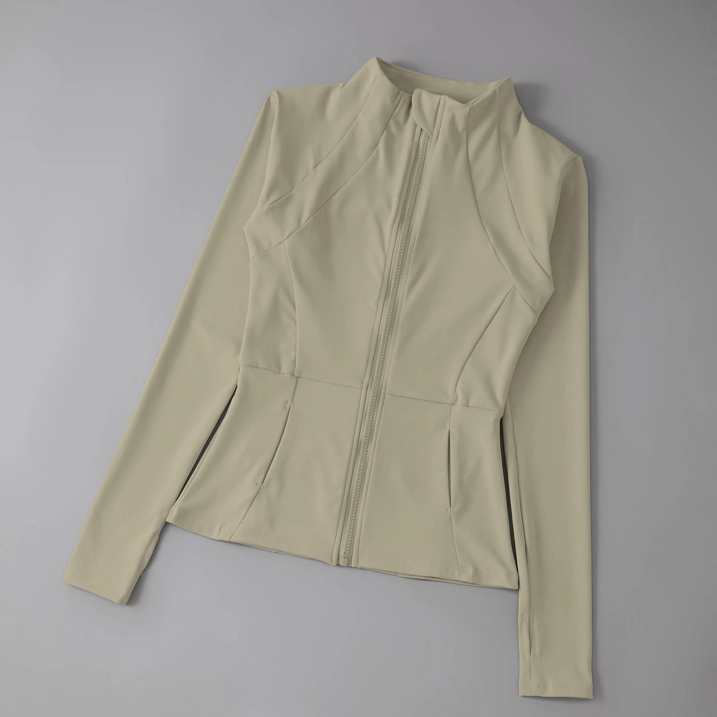 Women’s Yoga & Running Sports Jacket – Long Sleeve Windbreaker Activewear Sweatshirt for Workout & Training