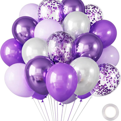 30 Globos de Látex Cromados – Globos de Helio Metálicos Blancos, Rosas y Azules para Decoración de Bodas, Cumpleaños, Baby Showers y Fiestas