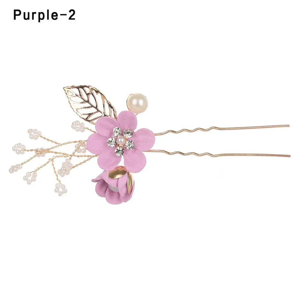 Luxury Floral Bridal Hair Comb with Gold Leaves – Crystal Wedding Hair Accessory for Brides & Prom