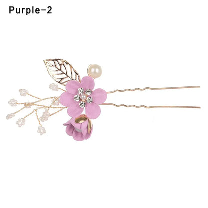Luxury Floral Bridal Hair Comb with Gold Leaves – Crystal Wedding Hair Accessory for Brides & Prom