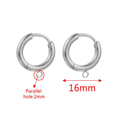 10-Piece Gold Stainless Steel Hoop Earring Hooks with Round Posts – DIY Earring Making Supplies & Jewelry Findings for Women