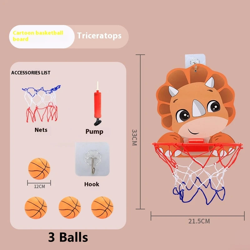 Children’s Version Vertical Adjustable Lifting Basketball Rack – Outdoor & Indoor Sports Cartoon Rebound Parent-Child Interactive Toy