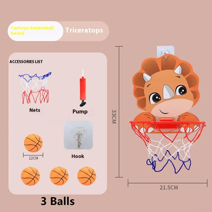 Children’s Version Vertical Adjustable Lifting Basketball Rack – Outdoor & Indoor Sports Cartoon Rebound Parent-Child Interactive Toy