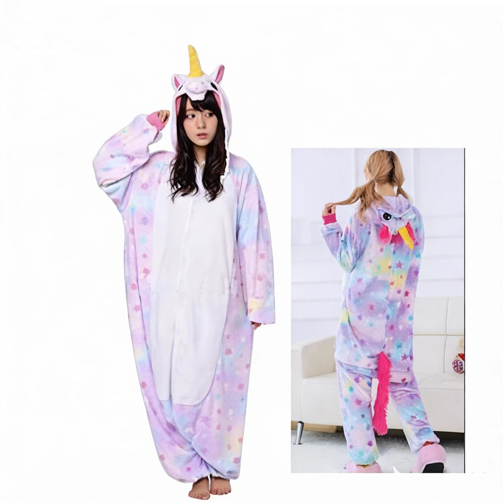 Cute Pig Animal Pajamas Onesie – Kawaii Cartoon Hoodie Jumpsuit, Soft Warm Cosplay Sleepwear for Home, Lounging & Parties
