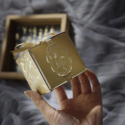 10/20/50/100PCS French Luxury Gold Candy Gift Boxes – Champagne Wedding Favor Boxes for Candy, Treats, Gifts & Elegant Party Packaging