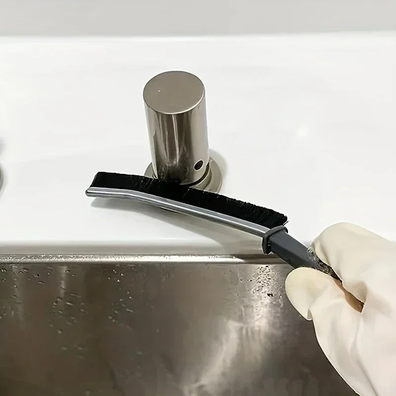 Cepillo de limpieza para el hogar – Cepillo de limpieza de baño de mango largo, cepillo de limpieza de radiadores y hendiduras, cepillo de detalles finos multifuncional para cocina, hogar y áreas de difícil acceso