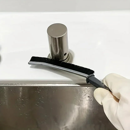 Cepillo de limpieza para el hogar – Cepillo de limpieza de baño de mango largo, cepillo de limpieza de radiadores y hendiduras, cepillo de detalles finos multifuncional para cocina, hogar y áreas de difícil acceso