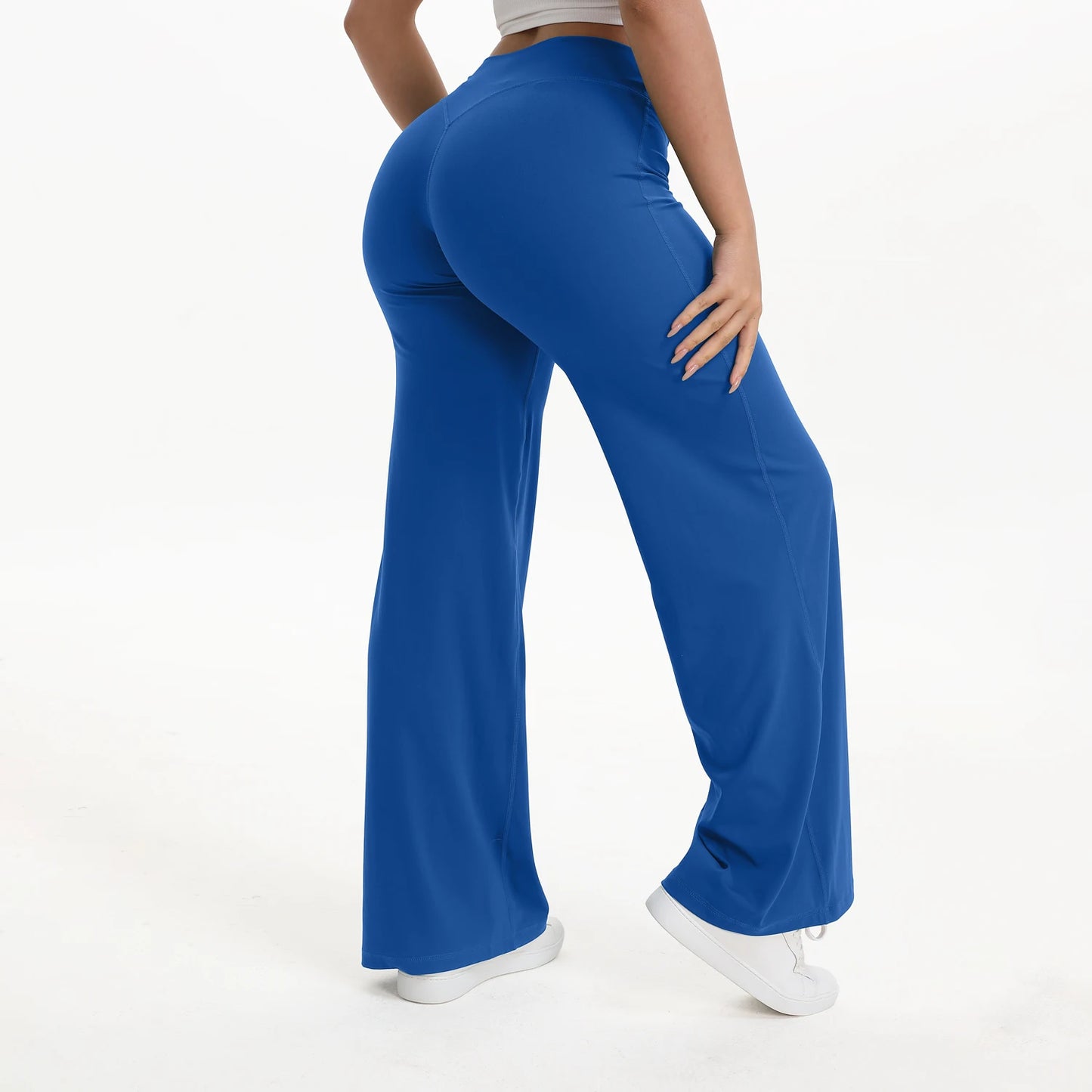 NCLAGEN Pantalones de Yoga de Pierna Recta SoftMotion para Mujer – Leggings de Gimnasio de Tiro Medio Efecto Segunda Piel, Pantalones Deportivos para Pilates y Correr, para Fitness, Entrenamiento y Uso Diario