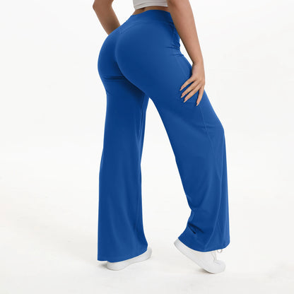 NCLAGEN Pantalones de Yoga de Pierna Recta SoftMotion para Mujer – Leggings de Gimnasio de Tiro Medio Efecto Segunda Piel, Pantalones Deportivos para Pilates y Correr, para Fitness, Entrenamiento y Uso Diario