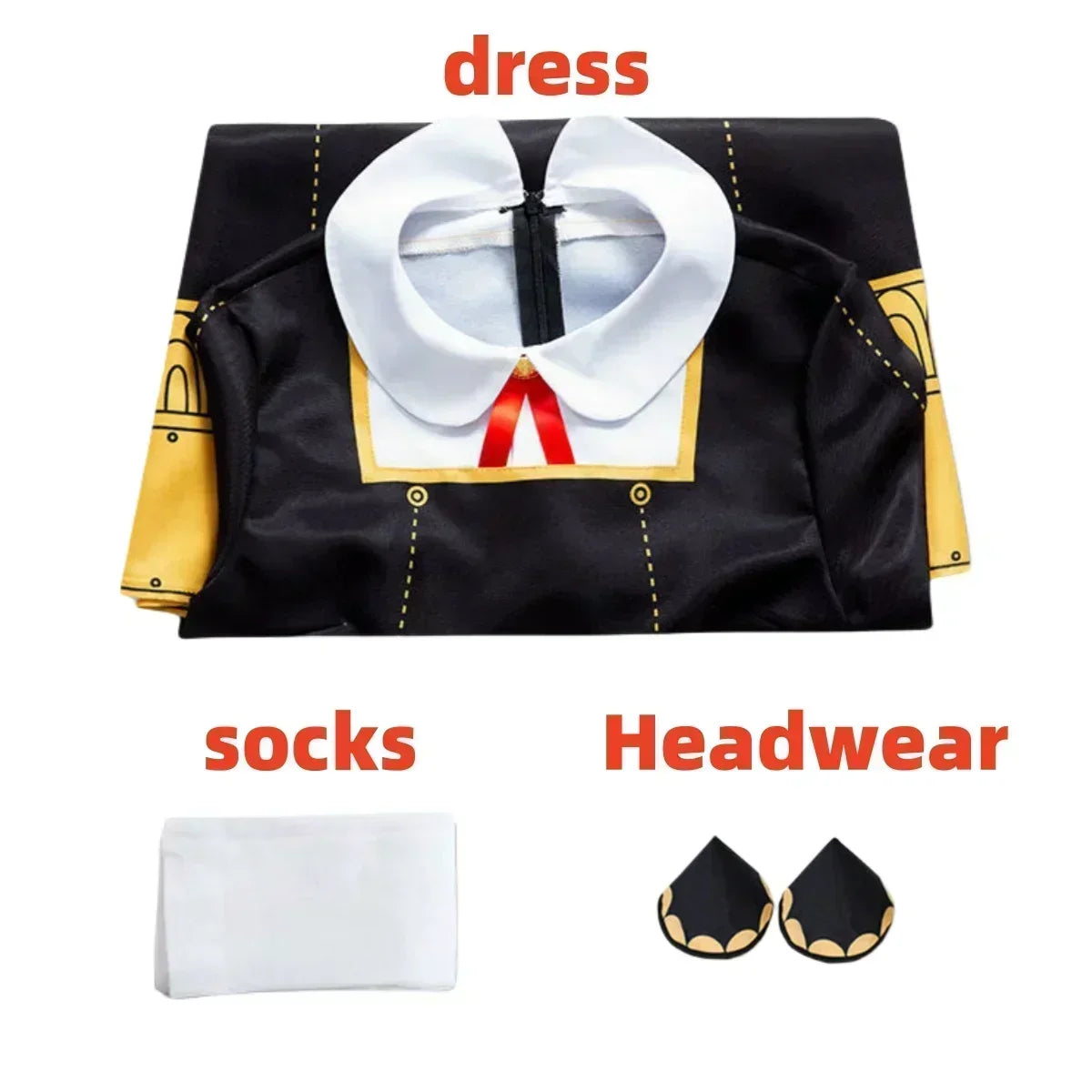 2025 Anya Forger Cosplay Costume for Kids – Anime Spy × Family Kawaii Black Dress Outfit for Halloween, Party & Roleplay (Toddler/Children’s Wear)