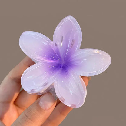 Pinzas de pelo hawaianas con diseño floral degradado – Pasadores grandes florales tropicales para mujer | Accesorios de moda para el pelo para vacaciones en la playa