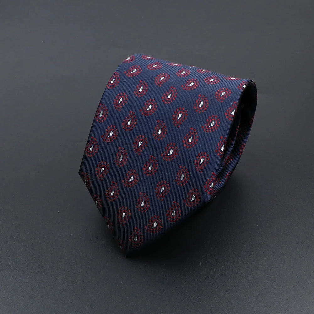 Corbata de hombre de fantasía con perro de dibujos animados, Paisley, rayas y lunares para negocios y bodas