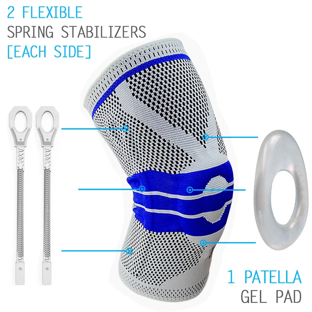 Knee Support Brace Compression Sleeve – Adjustable Knee Pad for Running, Sports, Fitness & Everyday Joint Support