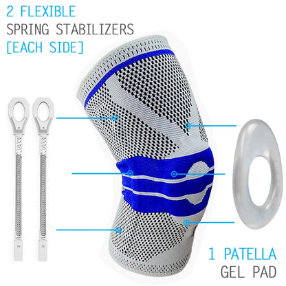Knee Support Brace Compression Sleeve – Adjustable Knee Pad for Running, Sports, Fitness & Everyday Joint Support