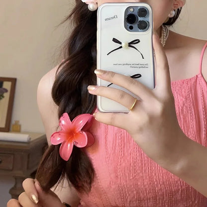 Pinzas de pelo hawaianas con diseño floral degradado – Pasadores grandes florales tropicales para mujer | Accesorios de moda para el pelo para vacaciones en la playa