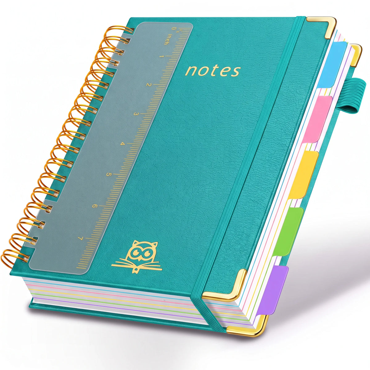 A5 Hardcover Spiral Notebook – 300 Pages 5-Subject Journal with Dividers & Tabs, 6.2×8.2" Notebook for Work & Study