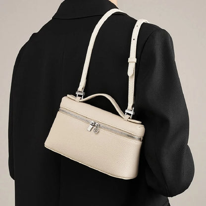 Sac à bandoulière en cuir grain de litchi de qualité supérieure pour femmes – Sac à main bento minimaliste tendance, Mini sac à bandoulière exquis avec poignée supérieure pour une tenue quotidienne élégante, des sorties décontractées et un style chic