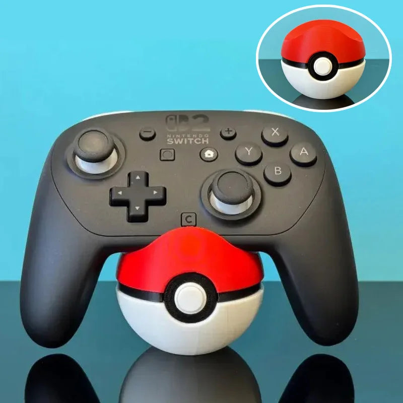 Pokémon Poké Ball Controller Stand – Universal Gamepad Bracket for PS5 / Xbox / Switch Pro Display Rack