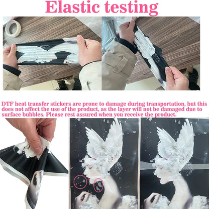 Custom DTF Heat Transfer Stickers – Personalized Logo & Picture Iron-On Patches for Clothing | Washable DIY T-Shirt Thermal Vinyl Transfers