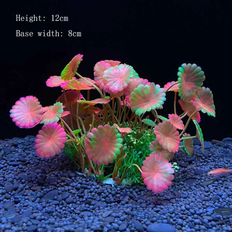 Artificial Underwater Aquarium Plants – Plastic Aquatic Fake Shrubs & Green Water Grass for Fish Tank Landscaping, Realistic Simulated Decor