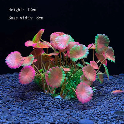 Artificial Underwater Aquarium Plants – Plastic Aquatic Fake Shrubs & Green Water Grass for Fish Tank Landscaping, Realistic Simulated Decor