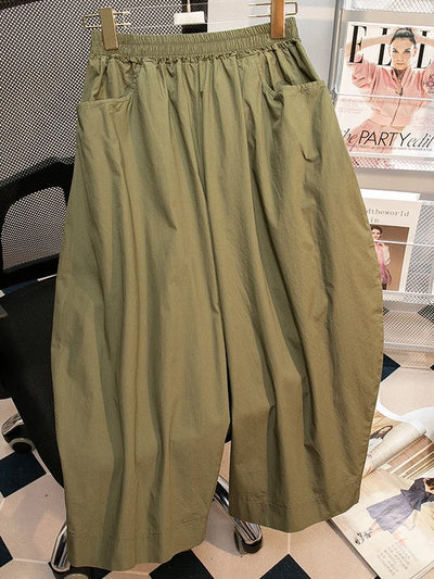 Loose Wide Leg Pants High Waist Comfortable Casual Sle for plus Size Women Retro Japanese Sle Lantern Pants