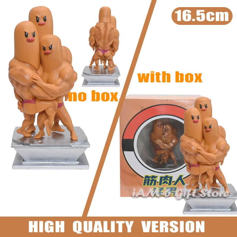 18cm Pokémon Figures – Gym Cartoon Fitness Muscle Action Figures (Charmander, Bulbasaur, Squirtle) Anime Fit Model Figurines Toys