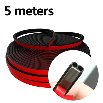 SEAMETAL Burlete para Puertas de Coche en Forma de B – Tira de Sellado Universal de Goma Insonorizante e Impermeable para Puertas, Ventanas y Maletero de Coche (4M–25M)