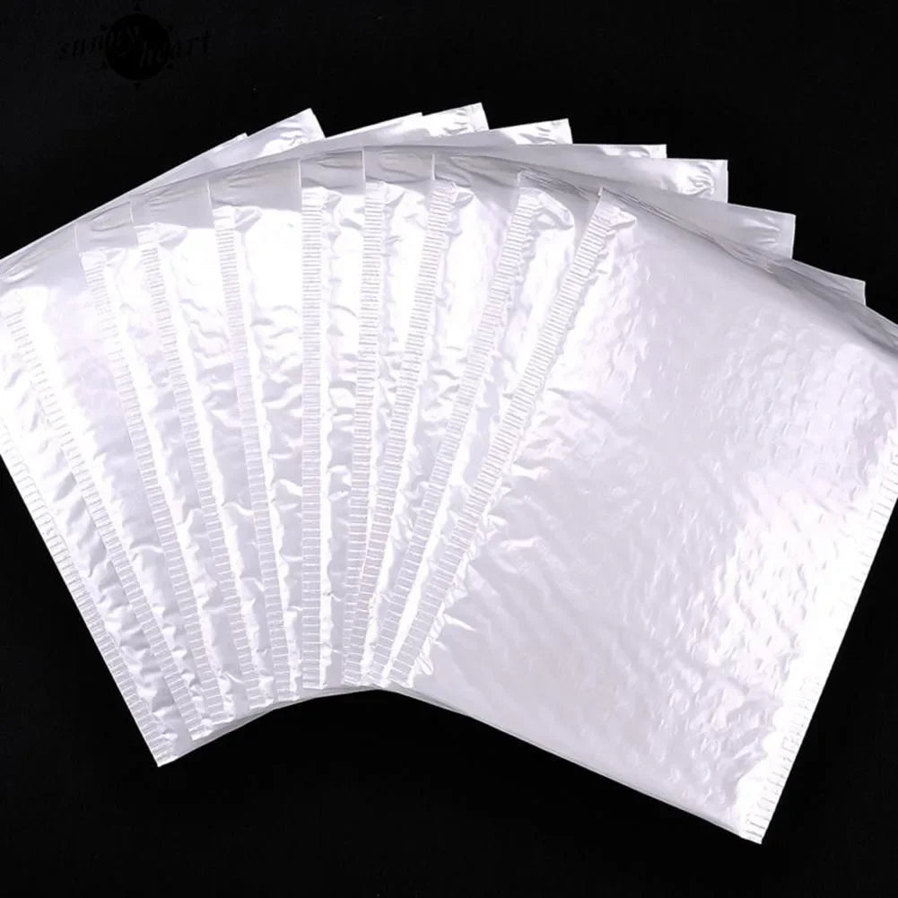 Sobres de burbujas blancos – Sobres de envío acolchados impermeables con autocierre, bolsas de embalaje de burbujas gruesas para envíos seguros (11/15/23 cm)