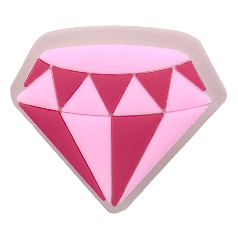 1PC Pink LED Shoe Charm – Shiny Diamond Flower & Cow Design Clog Buckle for Women & Men, Fashion Shoe Decoration Gift