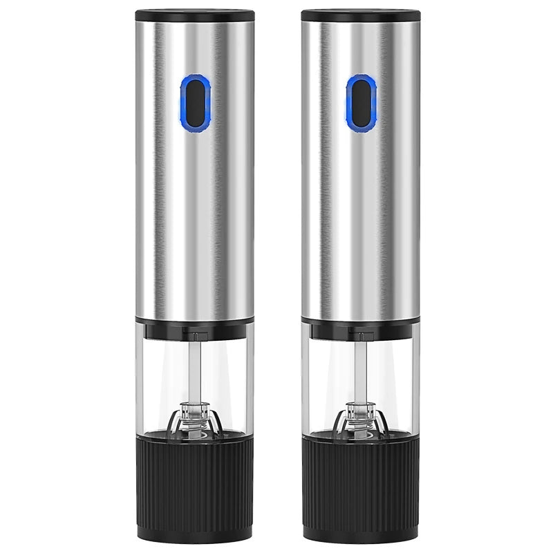 Electric Salt and Pepper Grinder – Automatic Rechargeable Pepper Mill with Adjustable Coarseness for Kitchen & Cooking