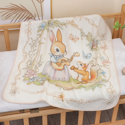 Toalla de baño y manta de gasa de algodón para recién nacidos – Muselina suave y absorbente Clase A para bebés y niños pequeños