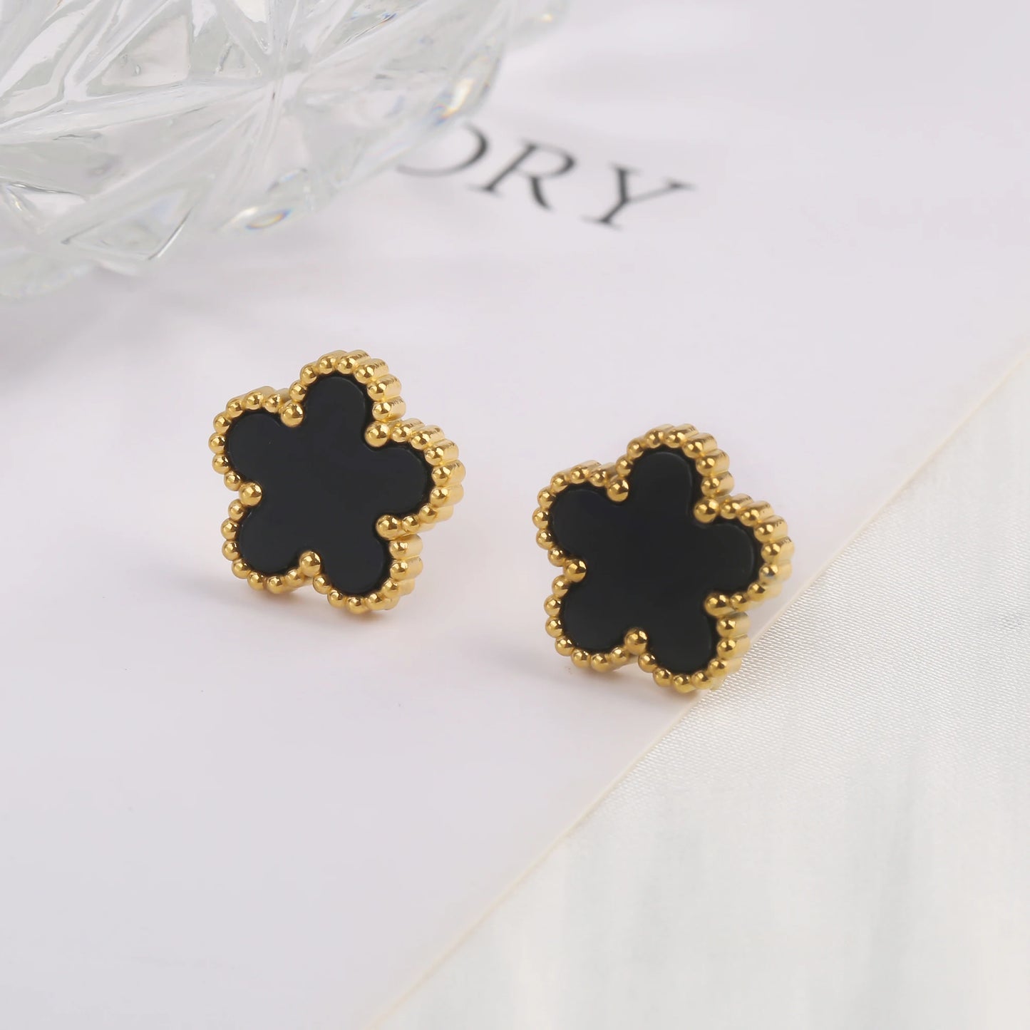 Stainless Steel Five Leaf Flower Clover Bracelet for Women Girls Adjustable Laser Petal Classic Brand Jewelry Gift