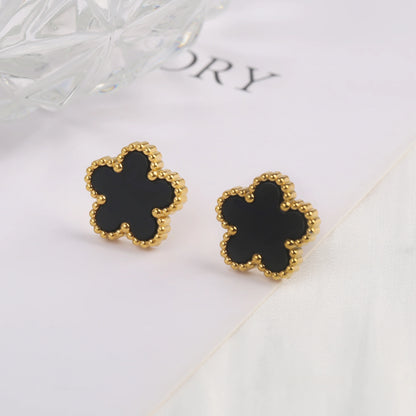 Stainless Steel Five Leaf Flower Clover Bracelet for Women Girls Adjustable Laser Petal Classic Brand Jewelry Gift