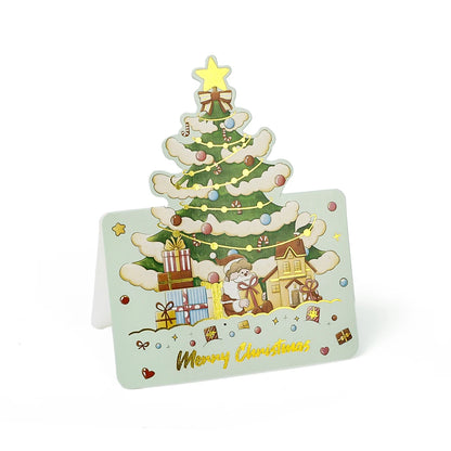 100PCS Foldable Christmas Greeting Cards with Envelopes – Bronzing Xmas Invitation & Gift Cards for Holiday Parties, Home & Decor