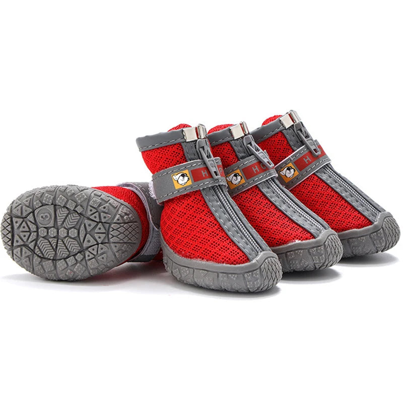 Bottes pour chien à semelles antidérapantes – Chaussures de protection des pattes chaudes et respirantes pour la marche et la randonnée en extérieur
