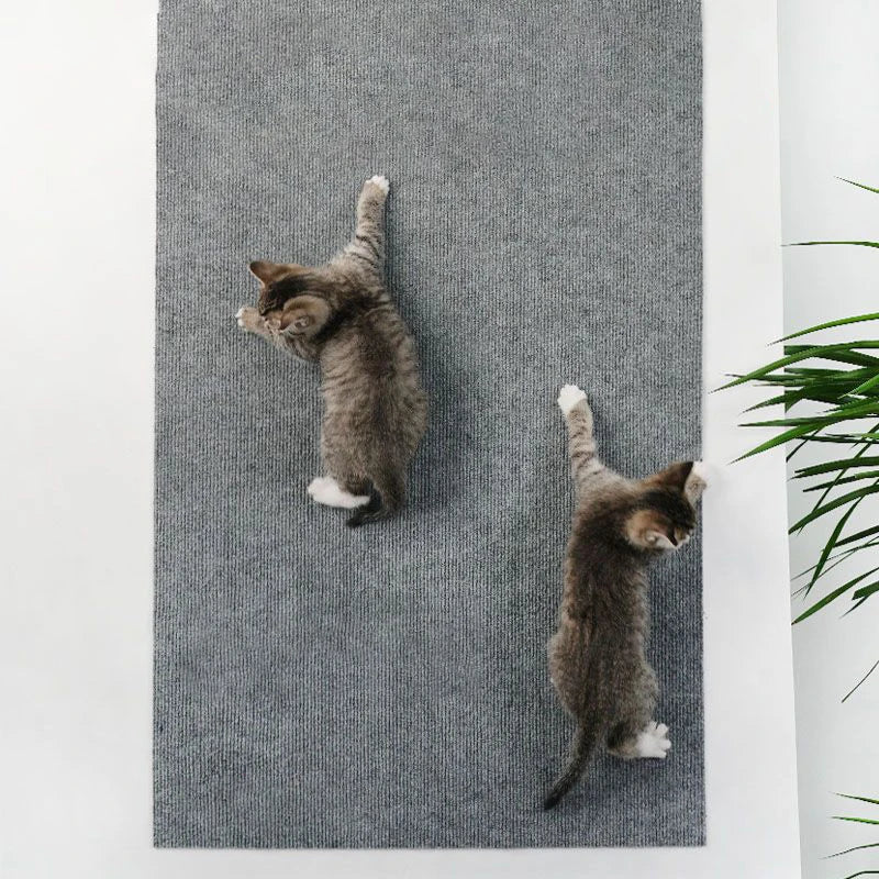 Tapis auto-adhésif à griffer pour chats – Protection de tapis DIY prédécoupable pour murs, coins et meubles