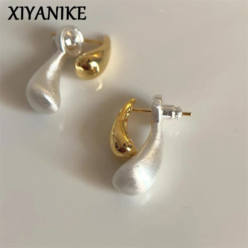 XIYANIKE French Waterdrop Ear Stud Earrings – Vintage Fashion Jewelry for Women & Girls, Elegant Drop Earrings for New Year, Party, Valentine’s Day Gifts & Special Occasions