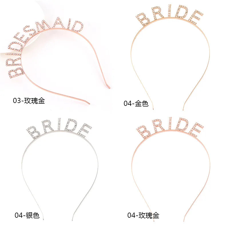 BRIDE Crystal Headband – Bridal Hair Accessory for Weddings, Bachelorette Parties & Bridesmaids