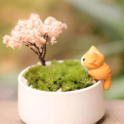 Lot de 6 Mini Figurines Chat Porte-Bonheur Dessin Animé – Mignonnes Miniatures pour Décoration de Jardin, Bonsaï, Artisanat de Jardin Féerique, Pots de Fleurs & Idées Cadeaux