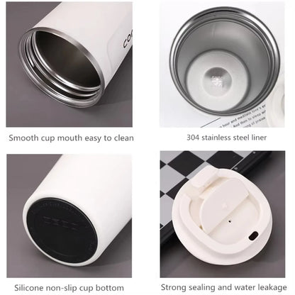 Custom Engraved Thermos Mug – Personalized Double-Wall Stainless Steel Insulated Travel Cup with Name for Coffee & Tea
