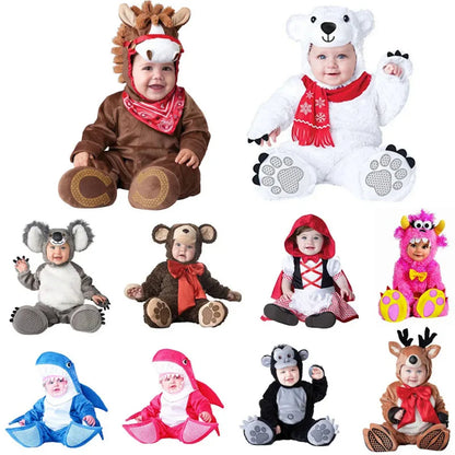 Kids Animal Halloween Costume – Baby & Toddler Fancy Dress Cosplay Outfit for Boys & Girls, Horse, Shark, Bear, Giraffe & Spider