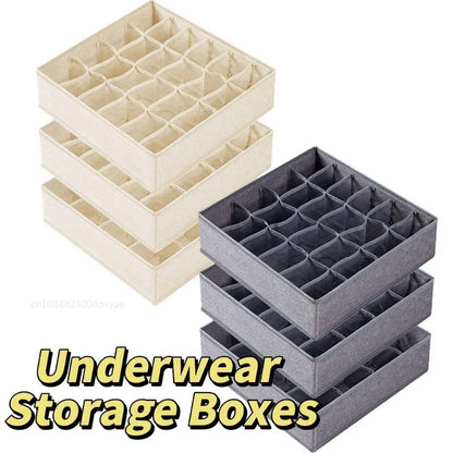 Foldable Underwear Organizer Box – Drawer Storage Organizer for Bras, Socks, Pants & Clothing