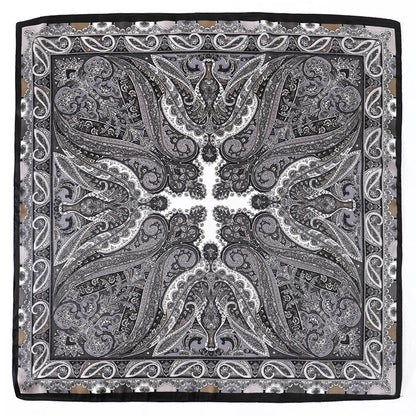 Bohemian Style Print Luxury Brand Silk Square Scarf Women Satin Shawls Neckerchief Wrap Scarves Bandana Hair Hjiab Floral