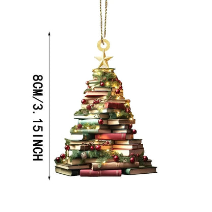 Acrylic Flat Christmas Santa Pendant – Multifunctional Character Hanging Ornament for Christmas Tree, Holiday Home Decor & Gifts