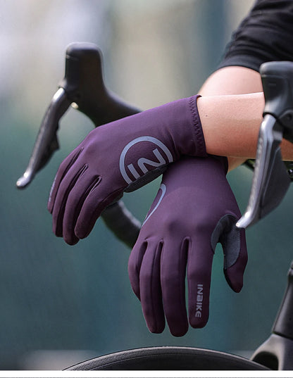 Guantes de ciclismo INBIKE 2024 – Guantes de bici de forro polar con dedos completos y acolchado de gel para hombre, accesorios de invierno con pantalla táctil para ciclismo de carretera y MTB