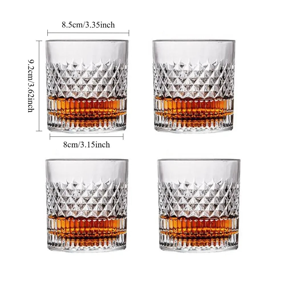 5 Oz 3D Guanshan Whiskey Glass – Transparent Crystal Drinking Cup for Whiskey, Cognac, Cocktails, Ice Wine & Bar Drinks