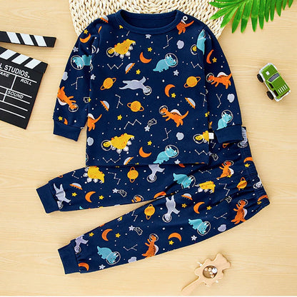Little Maven Kids' Cotton Clothing Set – Boys & Girls Christmas T-Shirt Top & Pants Outfit for Autumn & Winter, 2-Piece Children's Clothes