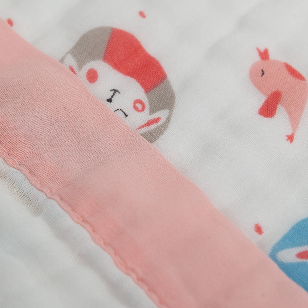 Manta de bebé de gasa 100% algodón de 6 capas – Suave, transpirable, arrullo para recién nacidos, envoltura para bebés y toalla de baño absorbente para bebés