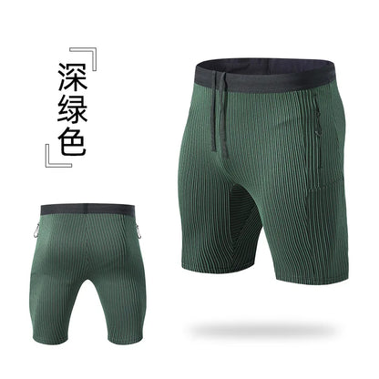 Compression Running Shorts with Pockets – Men's & Women's Gym Workout Fitness Training Sports Shorts